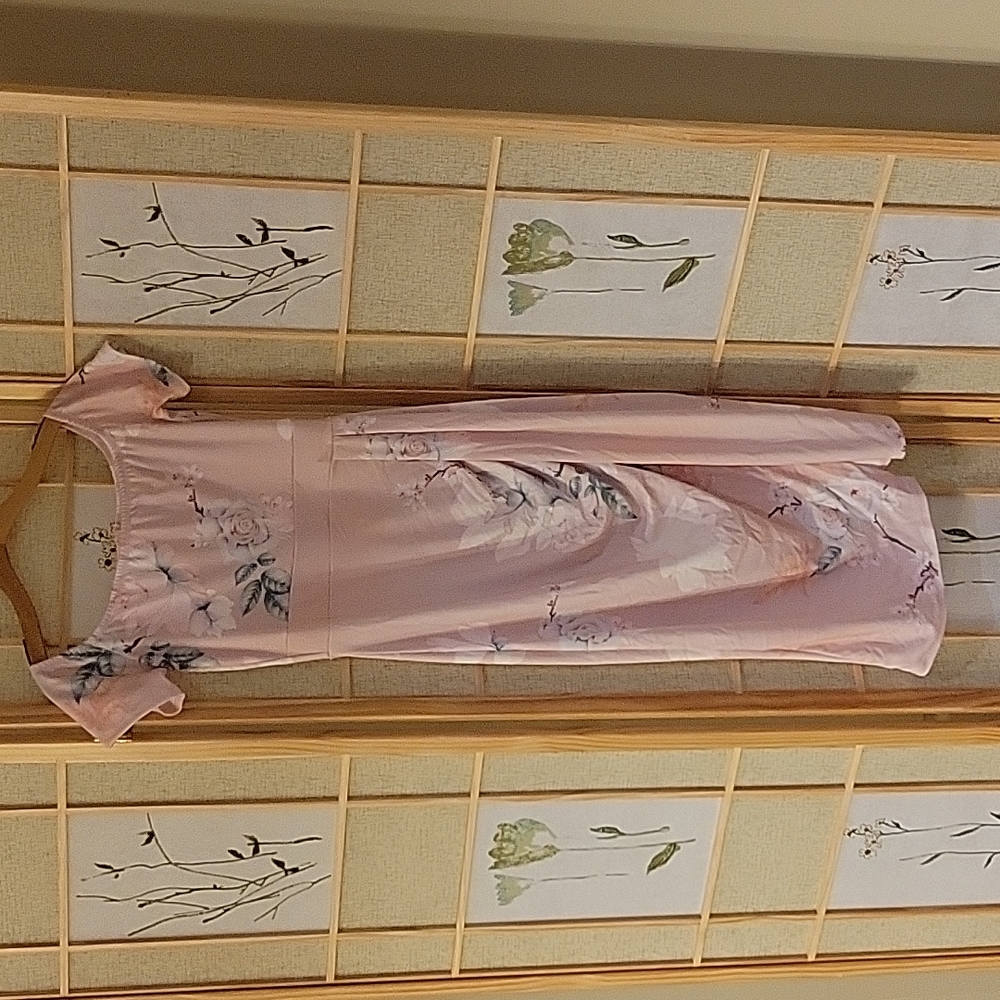 Pink floral dress